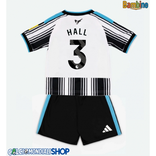 Maglie da calcio Newcastle United Lewis Hall #3 Prima Maglia Bambino 2026-27 Manica Corta + Pantaloni corti)